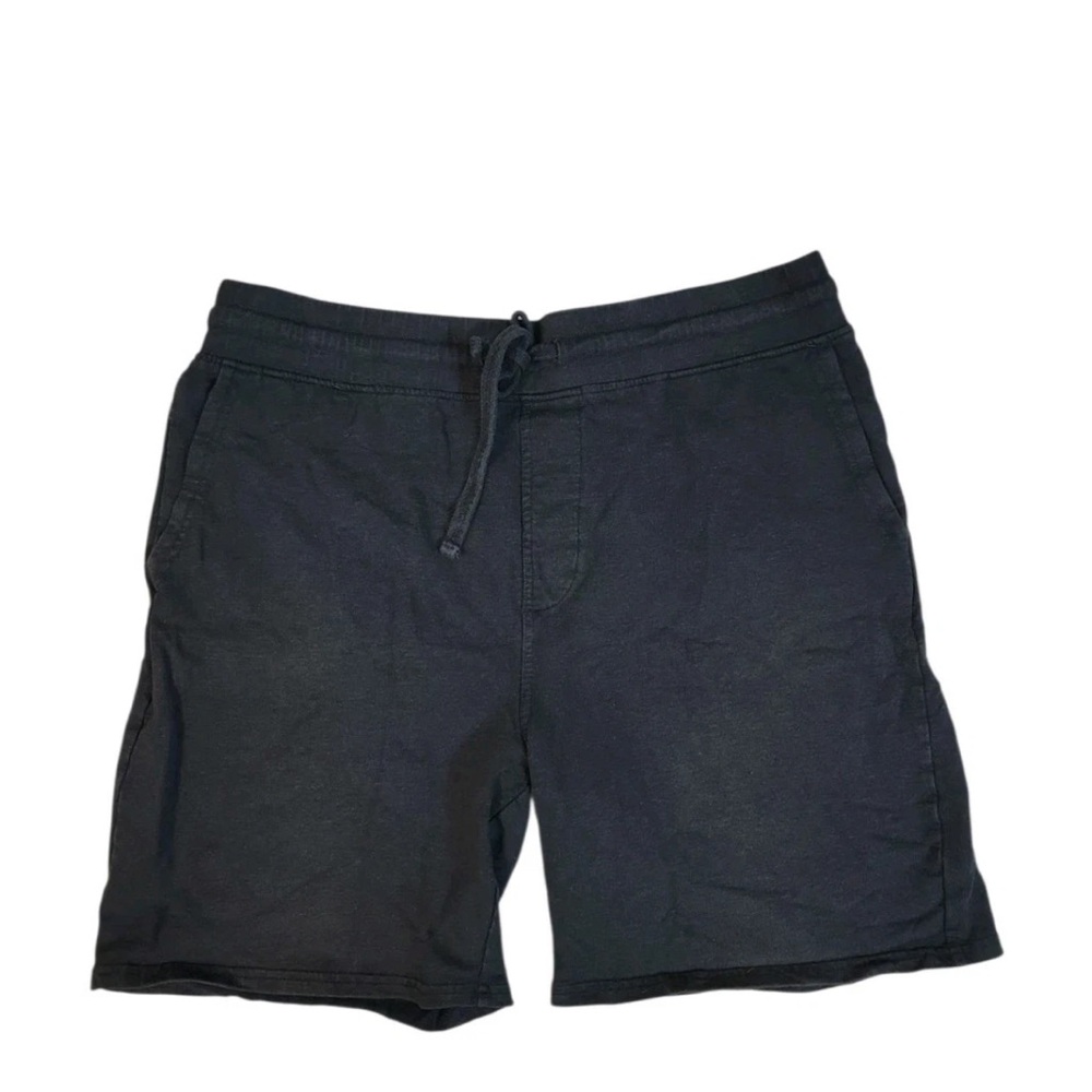 Pact Mens Size Large Organic Cotton Pullon Drawstring Summer Shorts Black